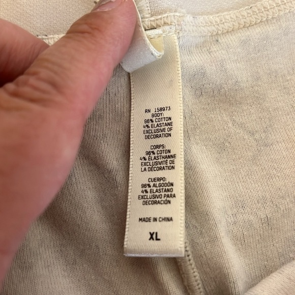 SKIMS POINTELLE CREAM COTTON LEGGINGS XL - Picture 10 of 16